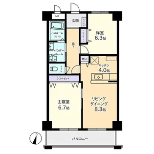 アパラザール高岡末広町【1階】の間取り