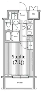 ガラステーション岩本町ノース【12階】の間取り