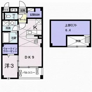 グランツ・ブルI【2階】の間取り