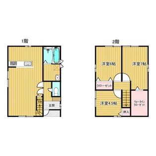 福岡県八女郡広川町大字一條【一戸建】の間取り