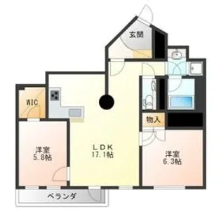 カーサ・ベネフィック【4階】の間取り