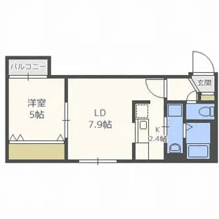 北海道札幌市中央区大通東5【マンション】の間取り