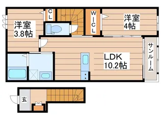 エクセランメゾン【2階】の間取り