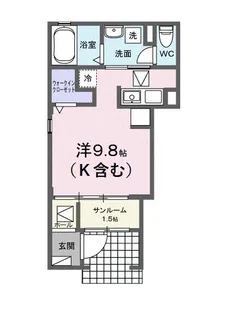 1Rの間取り画像