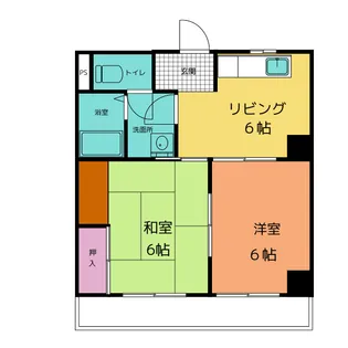 ドムール港楽【3階】の間取り