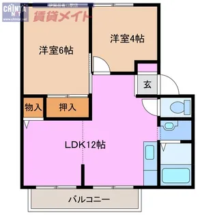 パークグリーンヒル C棟【2階】の間取り