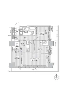 東京都港区高輪3【マンション】の間取り
