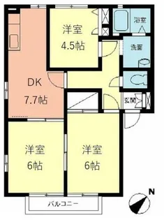 神奈川県足柄上郡開成町吉田島【アパート】の間取り
