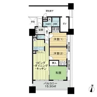 サーパス茅ヶ崎第2【9階】の間取り
