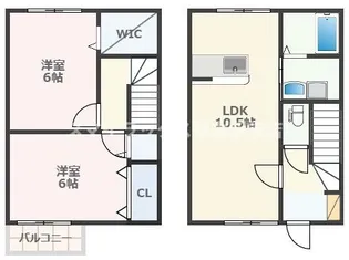 熊本県熊本市西区島崎7【アパート】の間取り