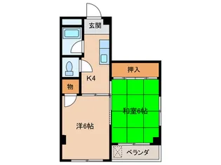 ジュネス ハ-バ-【3階】の間取り