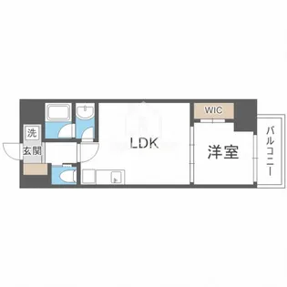大阪府大阪市中央区大手通2【マンション】の間取り