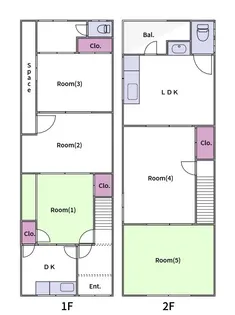 大阪府大阪市生野区勝山南4【一戸建】の間取り