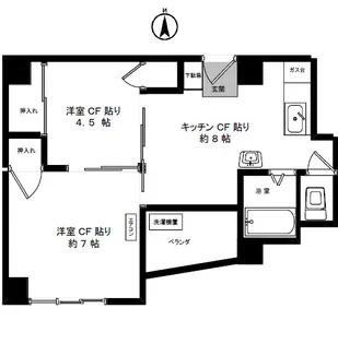 清澄マンション【8階】の間取り