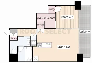 栄タワーヒルズ【17階】の間取り