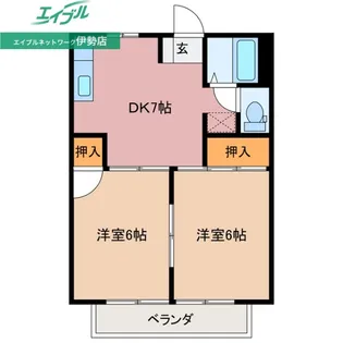 メゾン二見A棟【2階】の間取り