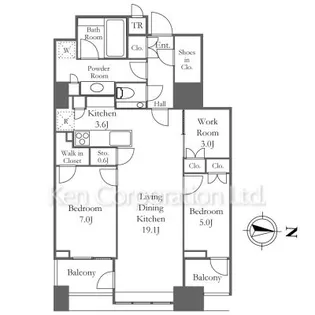 三田ガーデンヒルズイーストヒル【8階】の間取り