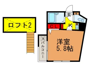 オアーゼK【3階】の間取り