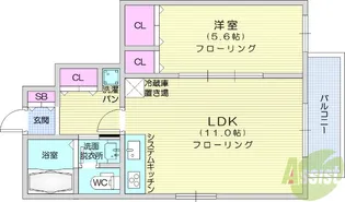 ムーンライトB【1階】の間取り