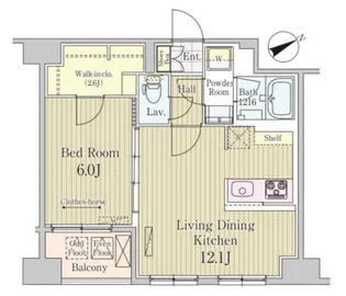 京橋レジデンス【3階】の間取り