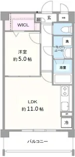 マメゾン金楽寺【1階】の間取り
