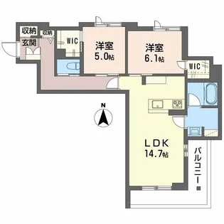 リヴィエール富沢【4階】の間取り