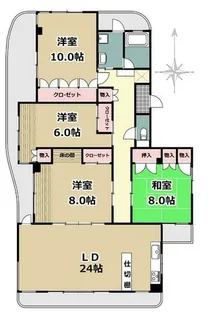 ハイツ中町【2階】の間取り