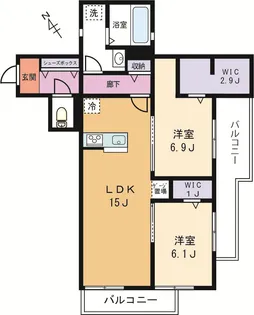 M.Dalbershe武蔵小杉(エムダルバーシェムサシコスギ)【2階】の間取り
