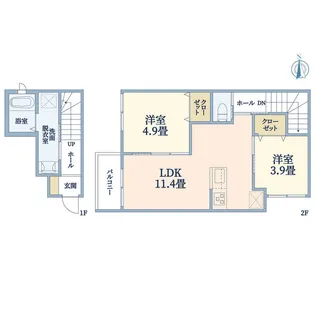 クレアトゥール墨田八広【2階】の間取り