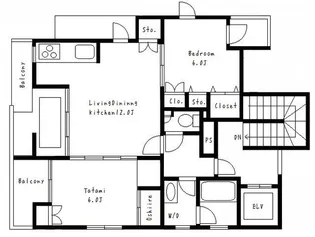 ル・クレソンヴェール【5階】の間取り