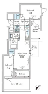 パークアクシス北千束MOCXION【3階】の間取り