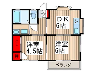 長谷川ハイツ【2階】の間取り
