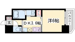 ワールドアイ神戸湊町【8階】の間取り