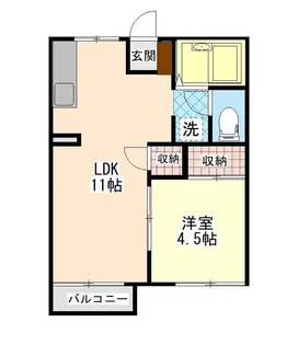 こぐまコーポ池戸【1階】の間取り