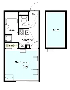レオパレスイースト【1階】の間取り