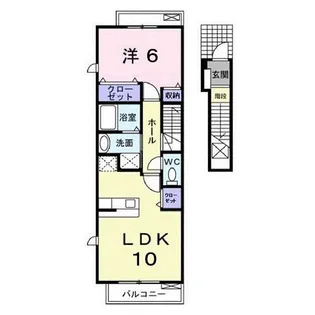 グラスコートII【2階】の間取り