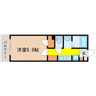Asuteru愛宕橋【3階】の間取り