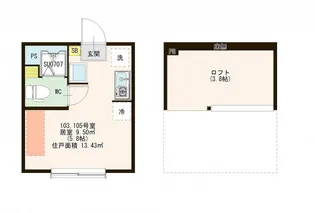 リバイブ富士見台【1階】の間取り