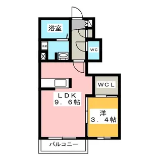 アヴニールけやき【1階】の間取り
