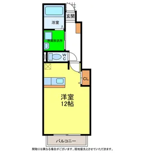 シャン・ド・フルールA・B【1階】の間取り