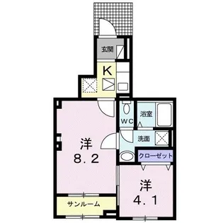 エスポワールヒロ-B【1階】の間取り