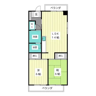 ヒルズ貴船【1階】の間取り