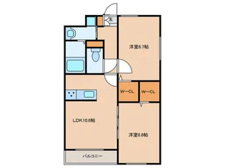 REI和白【7階】の間取り