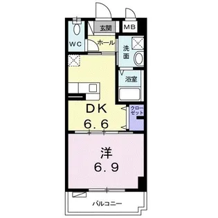 レインボー シャワー【3階】の間取り