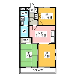 ヴィラコモード【1階】の間取り