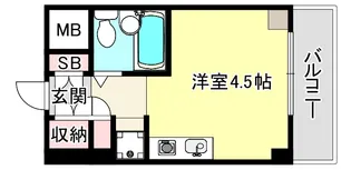 コスモハイツ三国【2階】の間取り