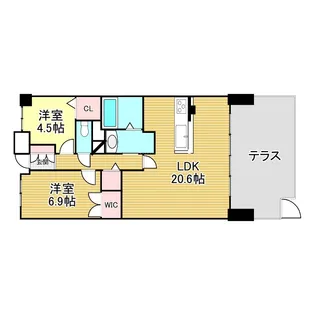 ワコーレ深江駅前ガーデンズ【1階】の間取り