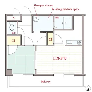 プロシード東小橋【2階】の間取り