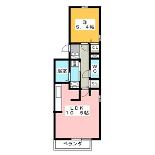 アモール喜多山II【1階】の間取り