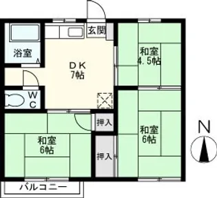 セブンハイツ【1階】の間取り